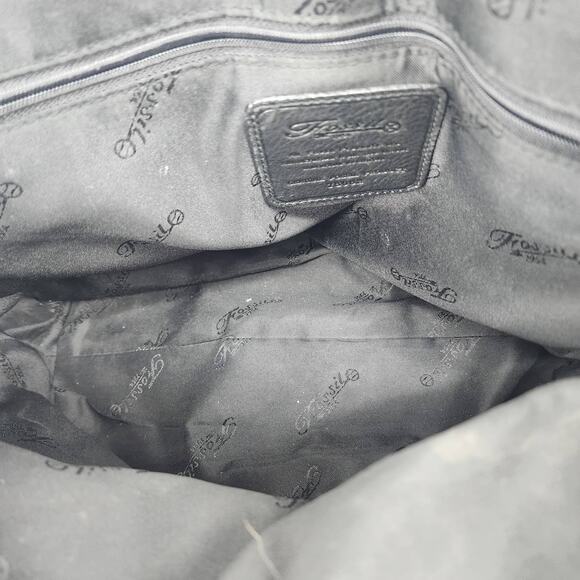 Fossil Black Leather Large Adjustable Strap Laptop Messenger Bag - Picture 5 of 8